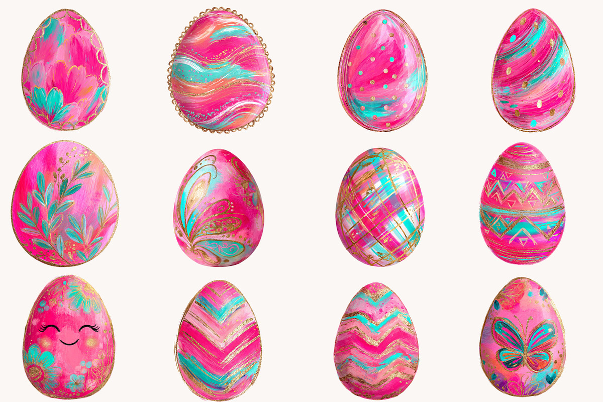 Brushstroke Whimsical Easter Egg cli, an Illustration by Designworld (Photo 2 of 9)