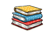 School Clock & Books Set, an Object Graphic by yasushie (Thumbnail 11 of 13)