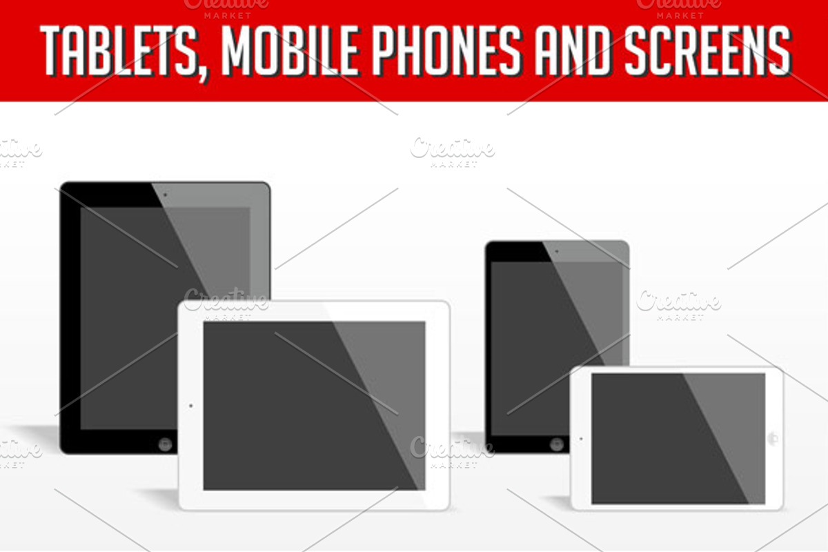 Tablets, mobile phones and screens preview 3