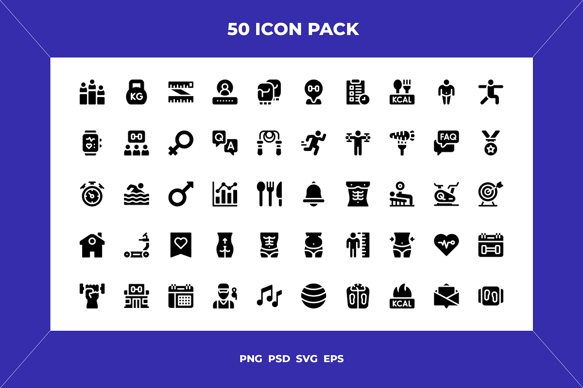 Workout app icons, an Outline Icon by Wencory (Photo 1 of 2)