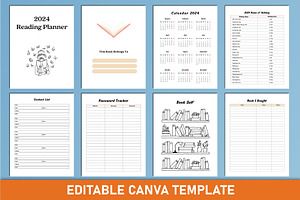 2024 Reading Planner Canva Interior