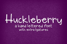 Huckleberry Hand-lettered Font