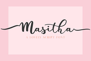 Masitha - A Lovely Script Font, a Script Font by Craft Supply Co.