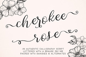 Cherokee Rose Calligraphy Font