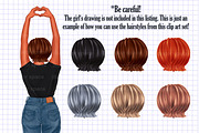 Hairstyles clipart PNG transparent, an Illustration by Illustrator Space (Thumbnail 9 of 10)