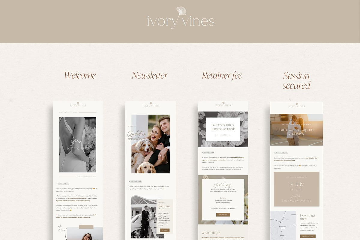 Photographer Flodesk Email Templates, an Email Template by Wonderlik Webdesign (Photo 3 of 9)