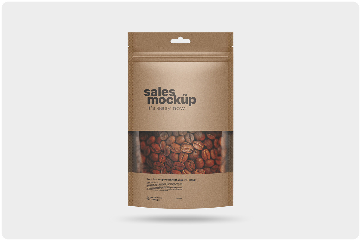 Kraft Paper Bag With Window Mockup, a Packaging Mockup by Reformer Mockup (Photo 2 of 5)