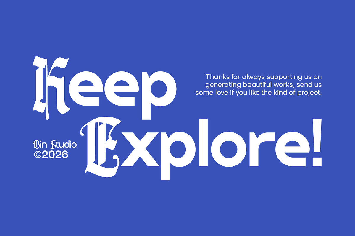 Eastline, a Blackletter Font by din-studio.com (Photo 12 of 12)