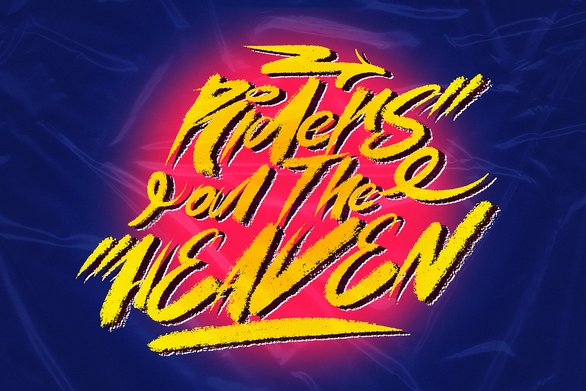 Dream Floyd | Retro Brush Font, a Blackletter Font by Ardana Creative (Photo 6 of 11)