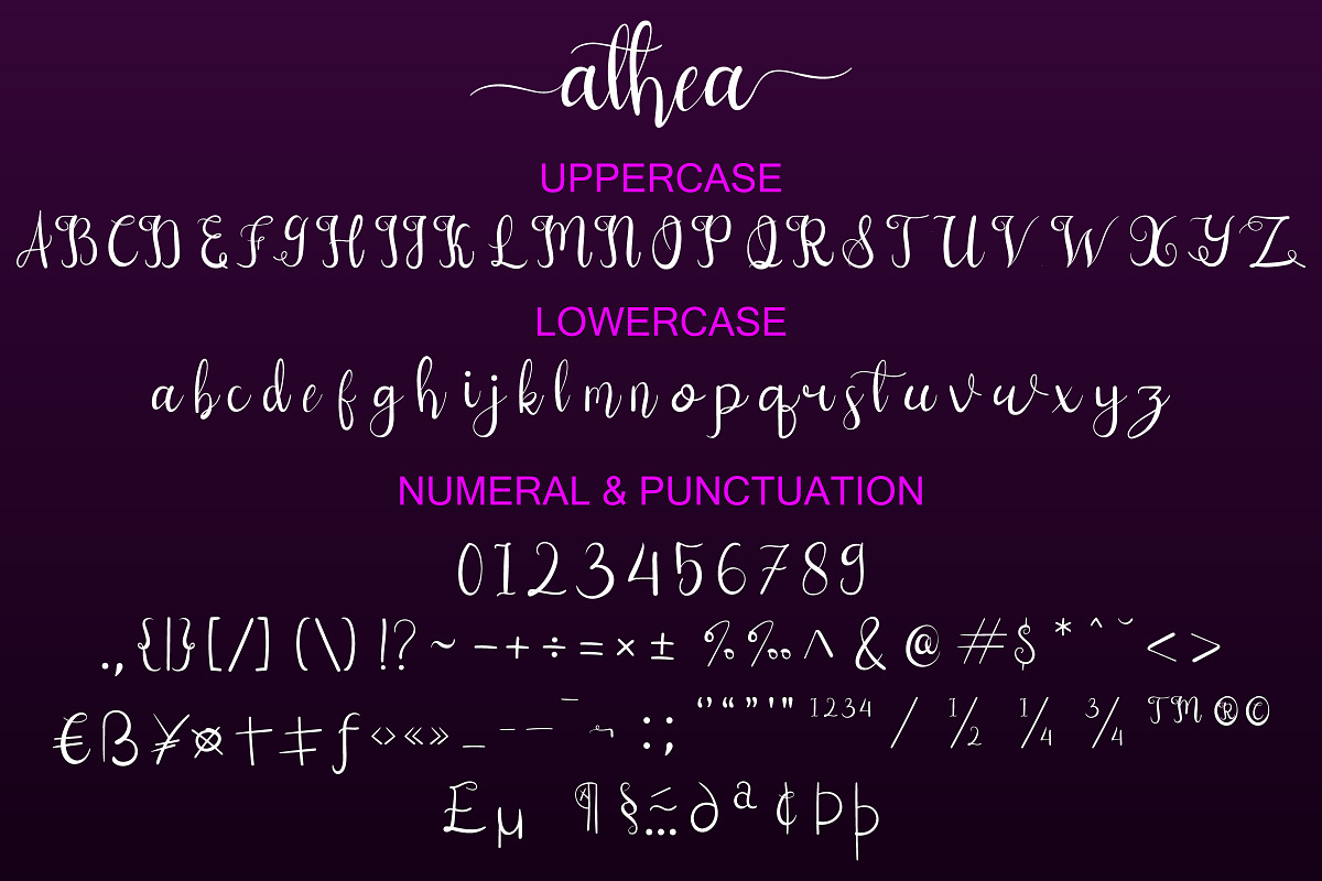 Athea - Lovely Wedding Script, a Script Font by Inventype Studio (Photo 4 of 10)