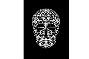 Skull vector background for fashion