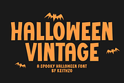 Halloween Vintage - Spooky Font, a Handwritten Font by Keithzo (Thumbnail 1 of 6)