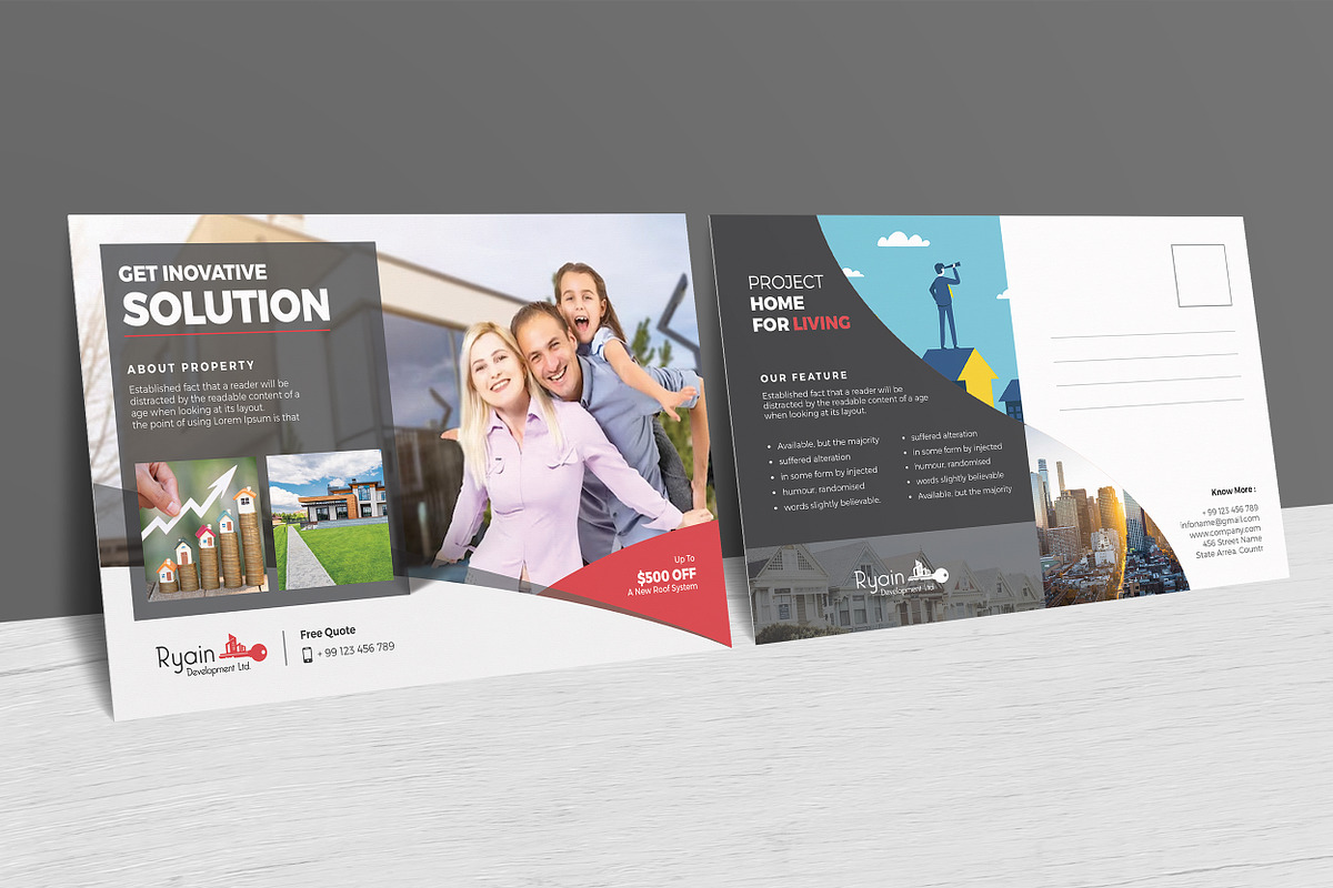 Postcard Template, a Card Template by Creatune (Photo 2 of 4)