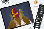 Whimsical Sketch Procreate Set, a Brush Add-On by Liquid Amethyst Art (Thumbnail 4 of 5)