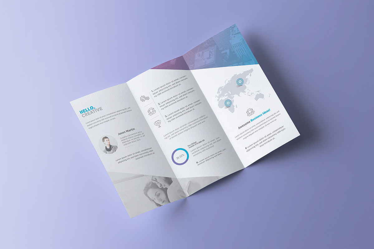 Corporate TriFold Brochure, a Brochure Template by Crevo Studio (Photo 3 of 4)