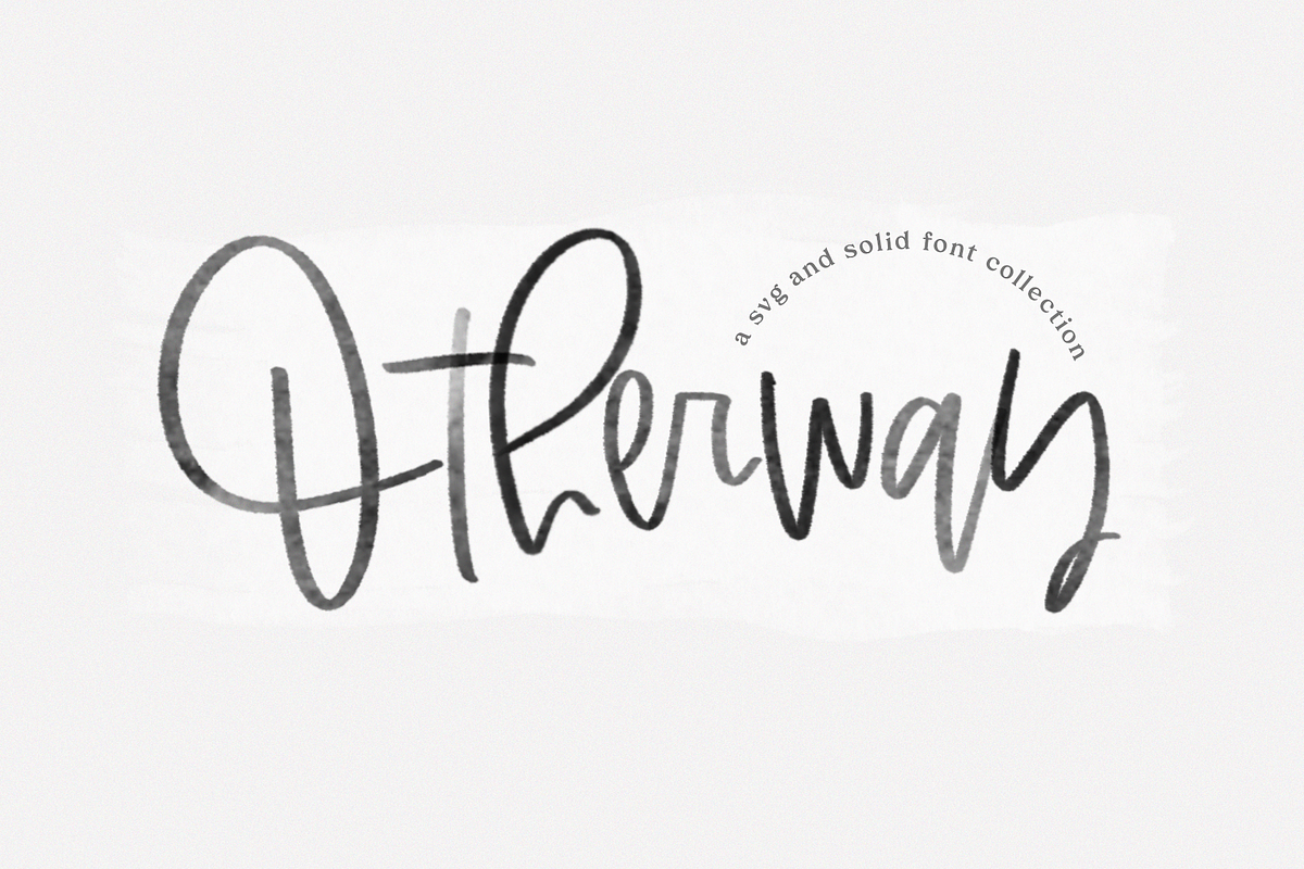 Otherway - SVG & Solid Script Font, a Script Font by KA Designs (Photo 1 of 20)