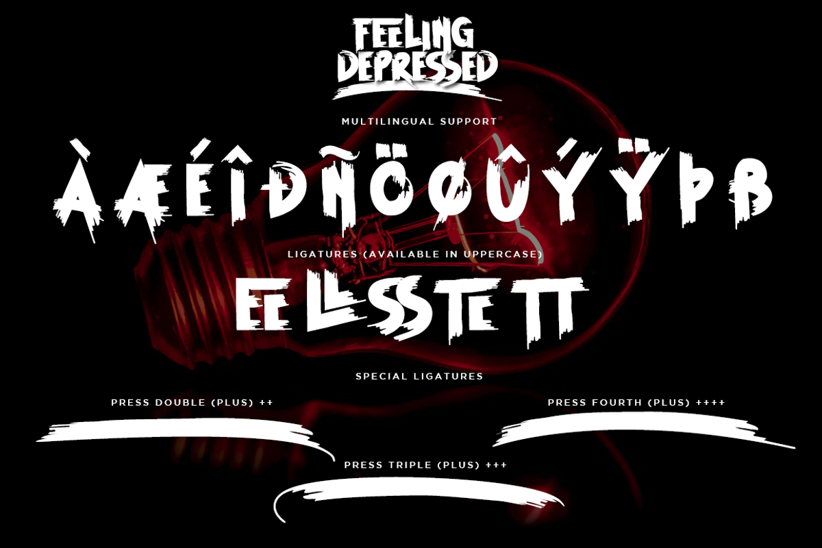 FEELING DEPRESSED - Absonstype, a Font by Absonstype (Photo 8 of 9)