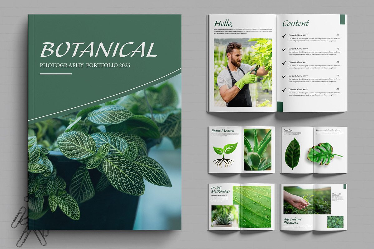 Botanical Portfolio Layout, a Brochure Template by MightyDesign (Photo 1 of 7)