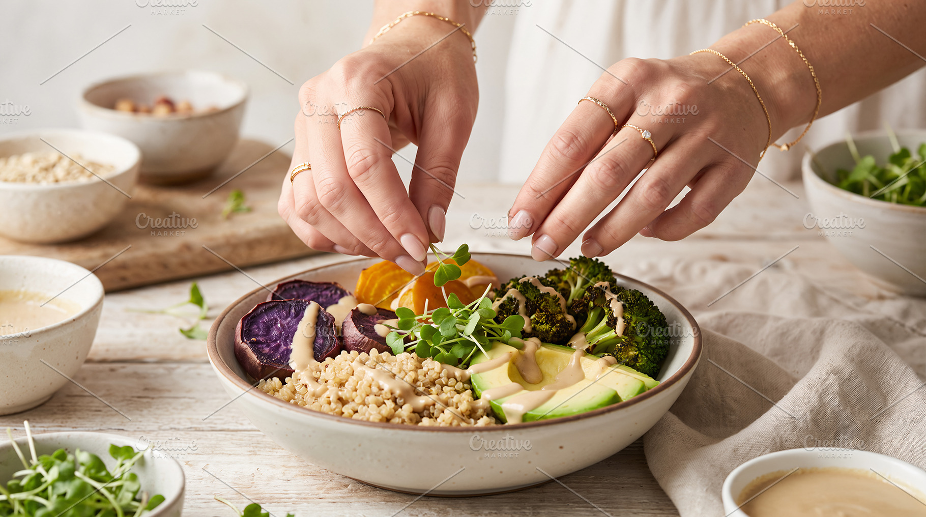 vegan, healthy food, a Person Photo by itakdalee