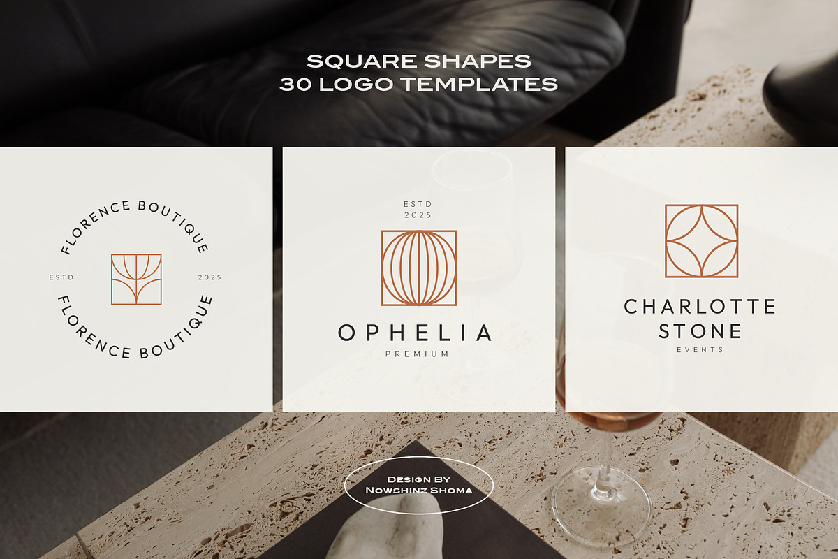 30 Square Shapes Logo Template, a Branding & Logo Template by Nowshinz Shoma (Photo 1 of 13)