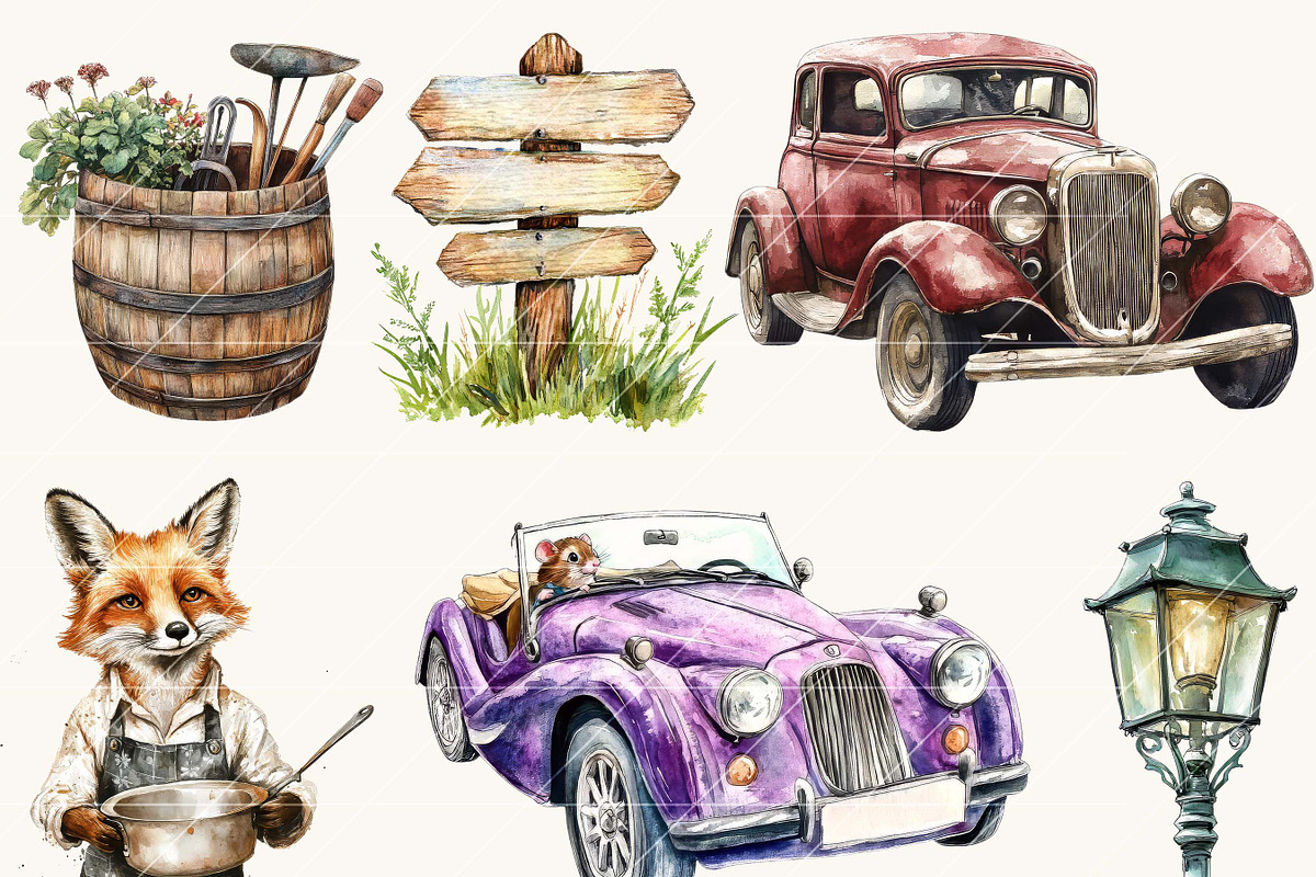 Watercolor Willows Woodland Clipart, an Animal Illustration by Design Scotch (Photo 6 of 8)