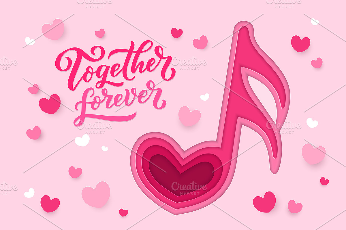 Paper cut Valentine Day card, love, an Illustration by Vector Tradition (Photo 1 of 3)