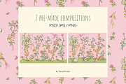 Watercolor plants Graphics patterns, a Pattern Graphic by TanyaSchuka (Thumbnail 7 of 12)