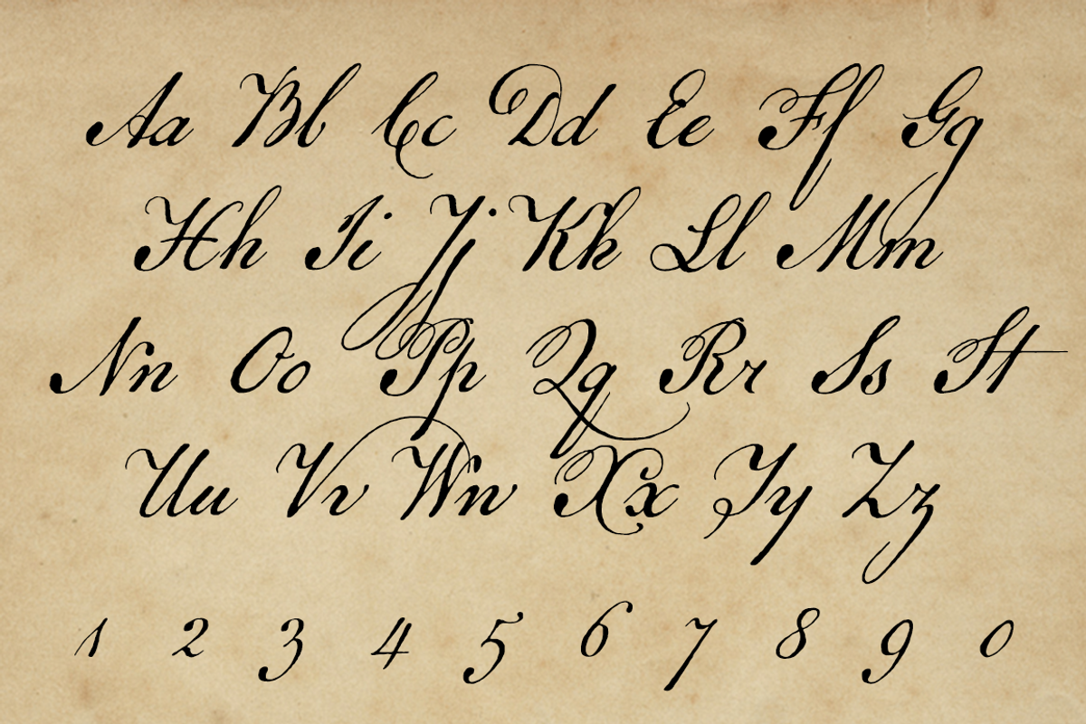 Remsen Script, a fine old pen font preview 2
