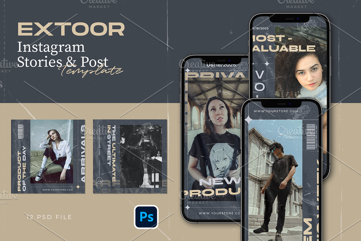HypeInstagram Template - Extoor, a Social Media Template by Gibcreat (Photo 1 of 4)