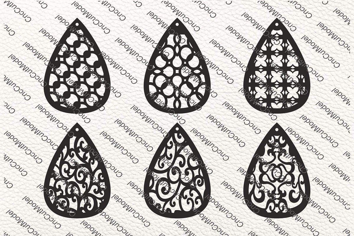 Earrings - laser cutting template, a Graphic by CncCutModel (Photo 2 of 3)