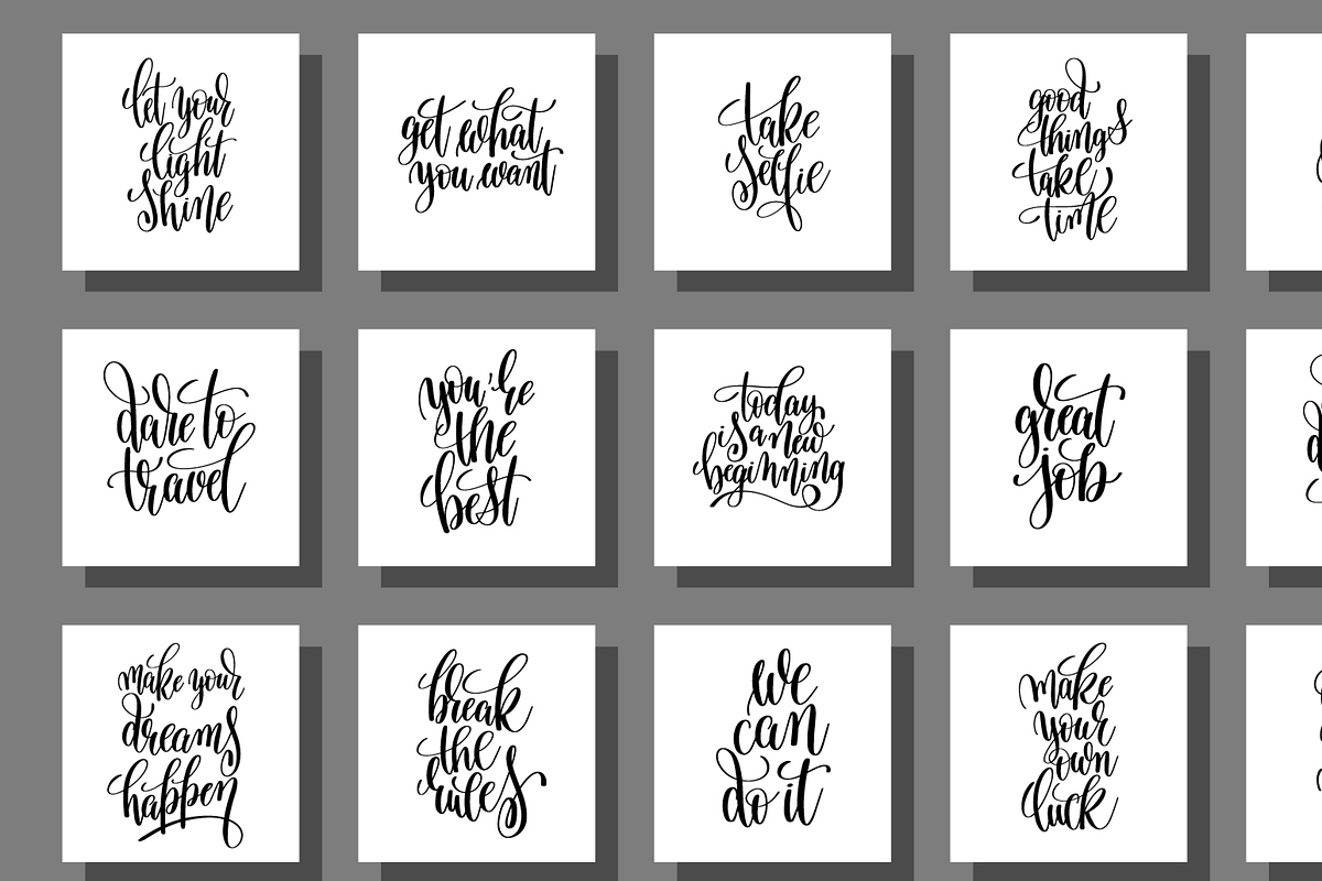 mega set of 100 positive quotes, a Decorative Illustration by karakotsya (Photo 5 of 12)