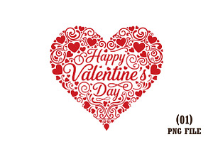 Happy Valentine's Day PNG, an Illustration by DreamArtGraphic