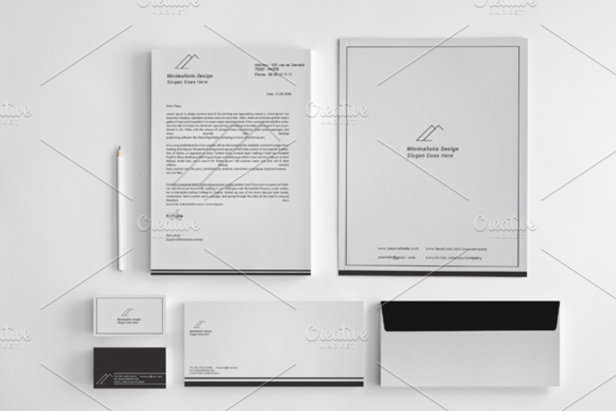 Minimalist Stationery Template, a Stationery Template by felicidads (Photo 1 of 4)