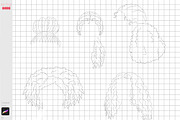 Procreate Afro Hairstle Curly Hair, a Brush Add-On by ArtPrintBabe (Thumbnail 5 of 12)