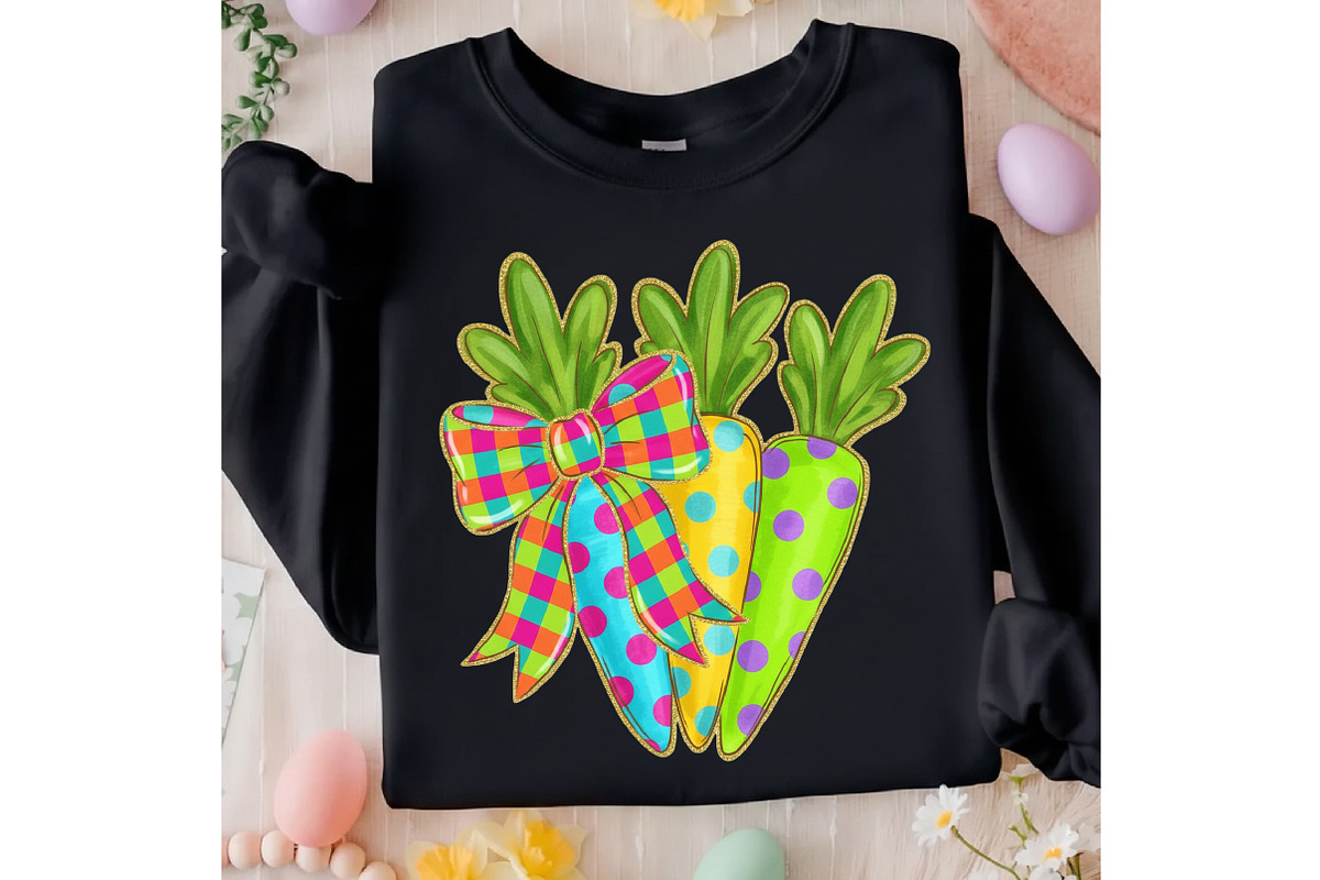 Glitter Coquette Easter Carrots Png, an Illustration by designcity5 (Photo 6 of 9)