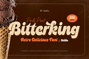 Bitterking - Retro Delicious Font, a Script Font by ikiiko (Thumbnail 1 of 7)