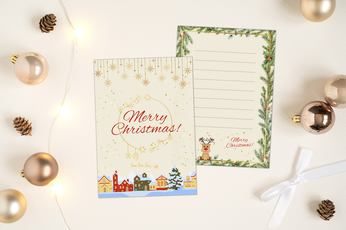 Christmas GREETING CARD CANVA TEMPLA, a Card Template by The Little Lily Studio (Photo 3 of 5)