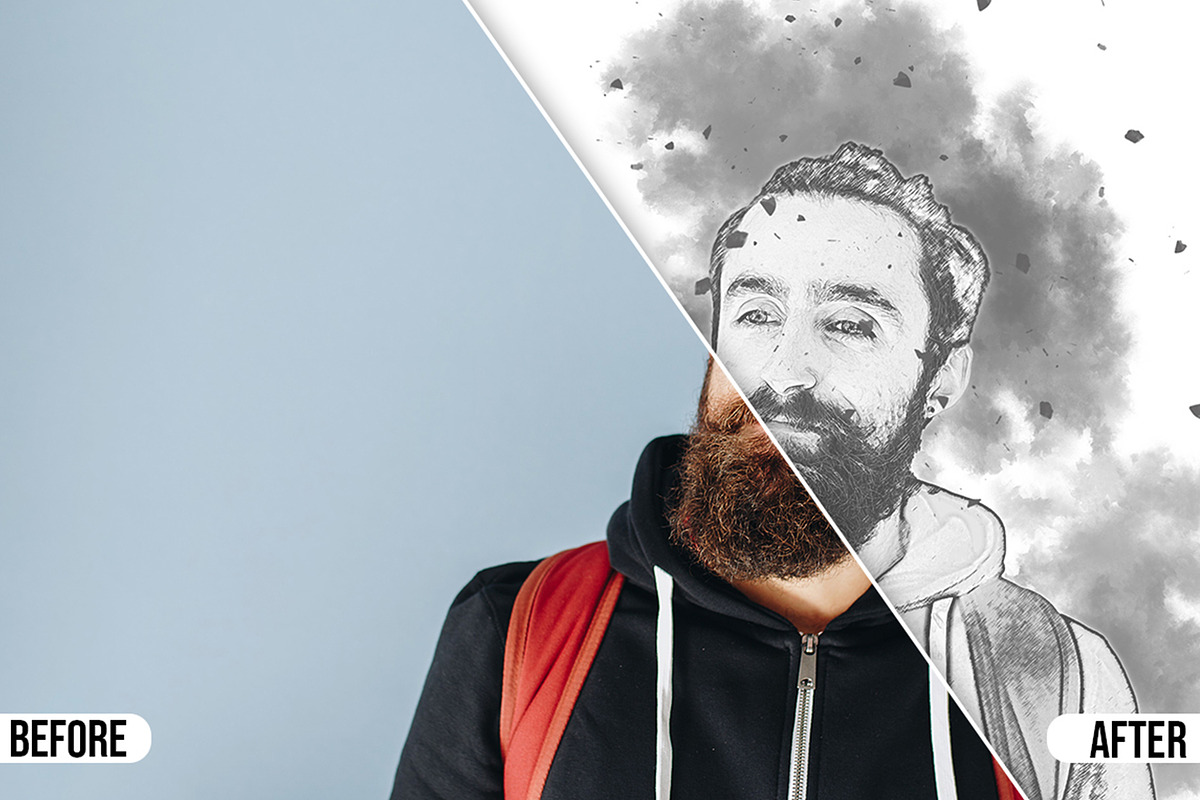 30 Modern Sketch Photoshop Actions, an Action Add-On by Jacpot007 (Photo 4 of 26)