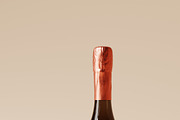 Sparkling Wine Bottle Mockups, a Packaging Mockup by MockupFree.Net (Thumbnail 2 of 5)