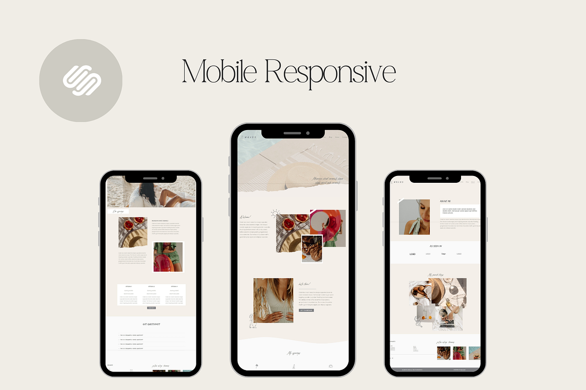 Waves Squarespace 7.1 Template, a Squarespace Template by Beliveart (Photo 3 of 5)
