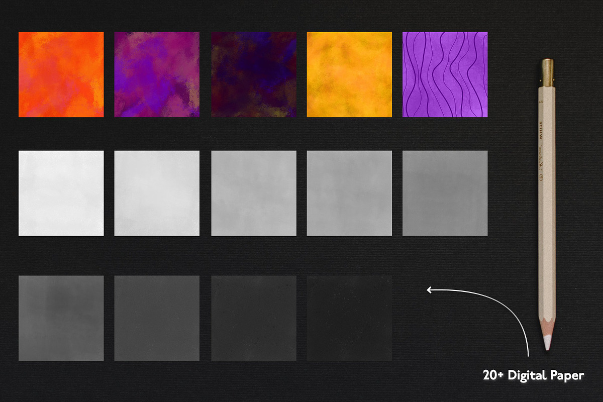Procreate Bundle Pack Texture, a Brush Add-On by InkCloudDesign (Photo 12 of 21)