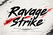 Ravage Strike – Brush Display Font