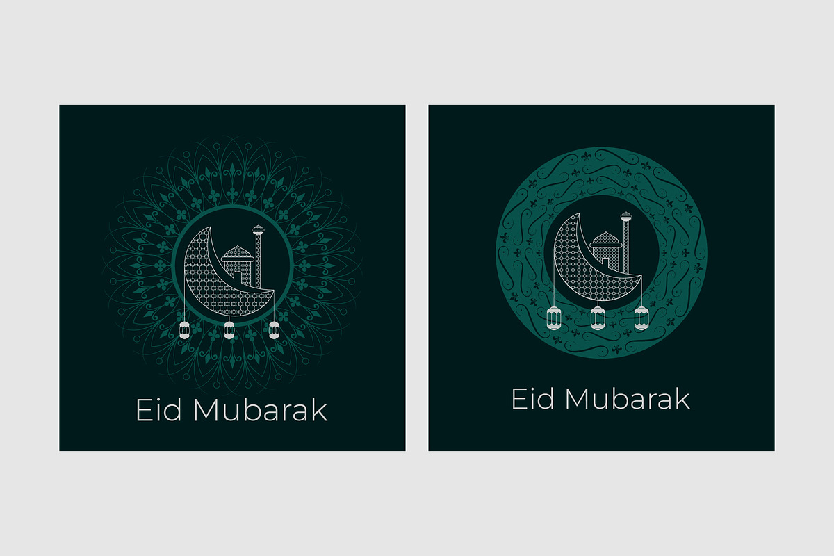 Eid Mubarak Design, a Decorative Illustration by Lakhan1998 (Photo 4 of 6)
