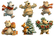 Christmas Bear Clipart, an Illustration by Designworld (Thumbnail 5 of 6)