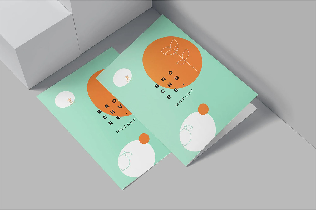 A4-A5-A6 Bi Fold Brochure Mockups, an Advertising Mockup by megostudi0 (Photo 2 of 7)