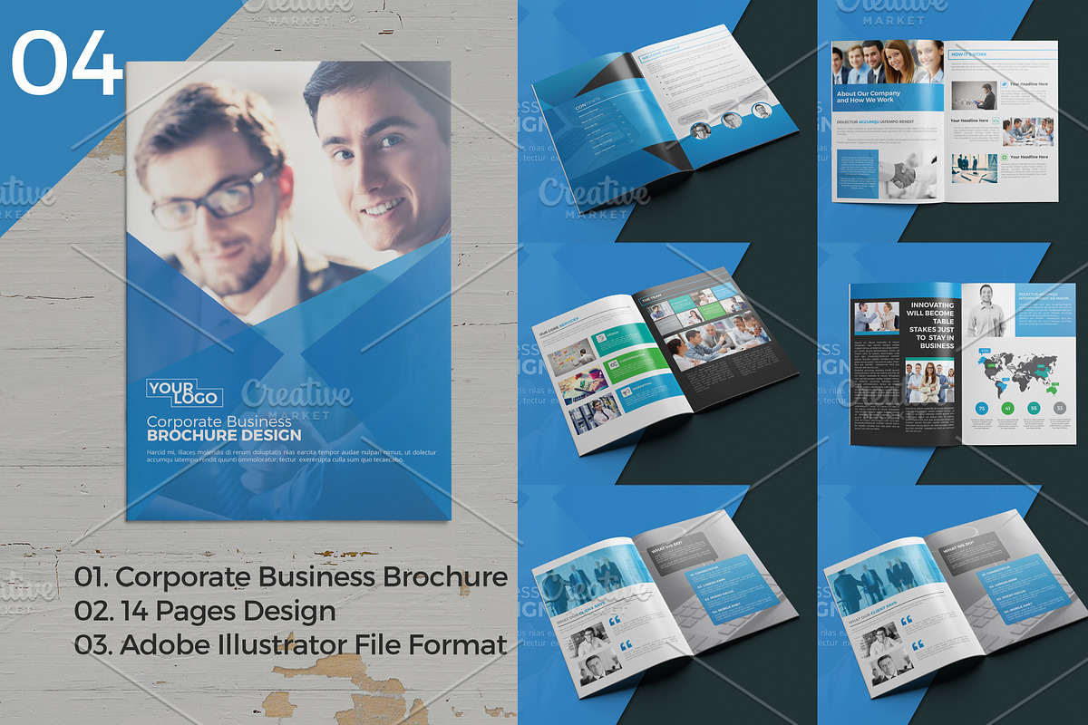 10 Multi-pages Brochure -Big Bundle, a Brochure Template by Cristal Pioneer (Photo 4 of 11)