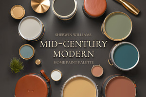 Sw Mid Century Modern Paint Palette