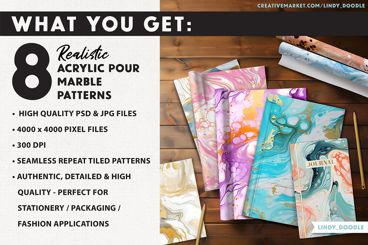 Acrylic Pour Marble Textures, a Wallpaper Graphic by Lindy_doodle (Photo 2 of 9)