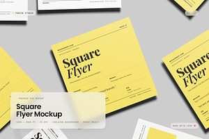 Square Flyer Mockup, an Advertising Mockup by Toasin Studio