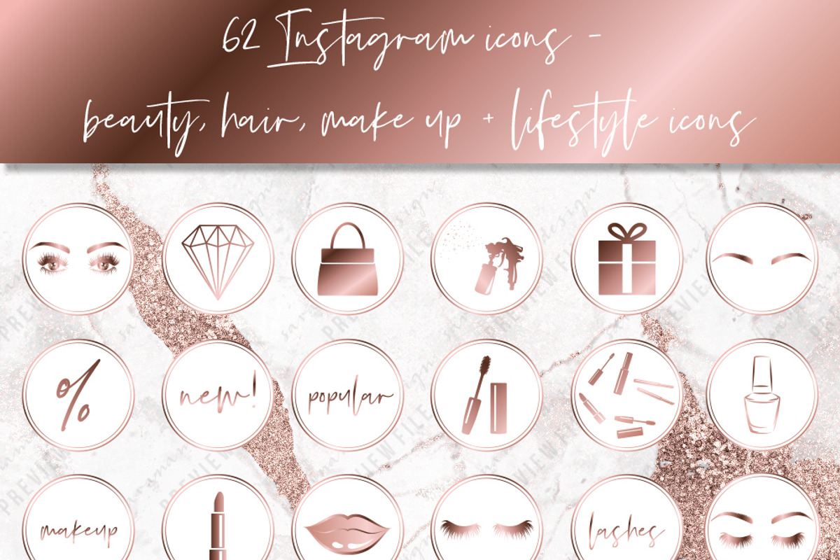 Instagram Story Highlight Icons 002, a Social Media Template by savanamm design (Photo 2 of 3)